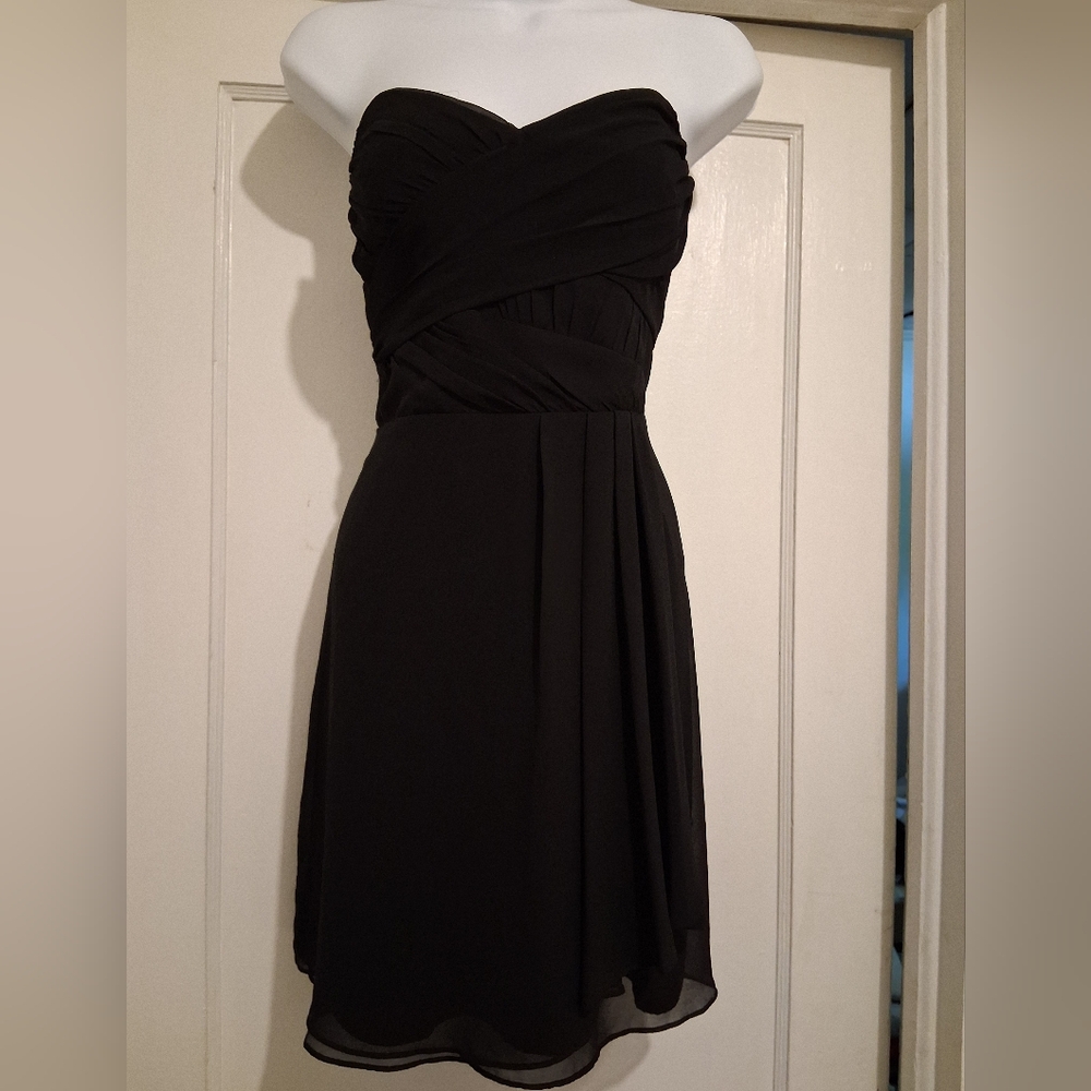 Express Strapless Black Cocktail Dress